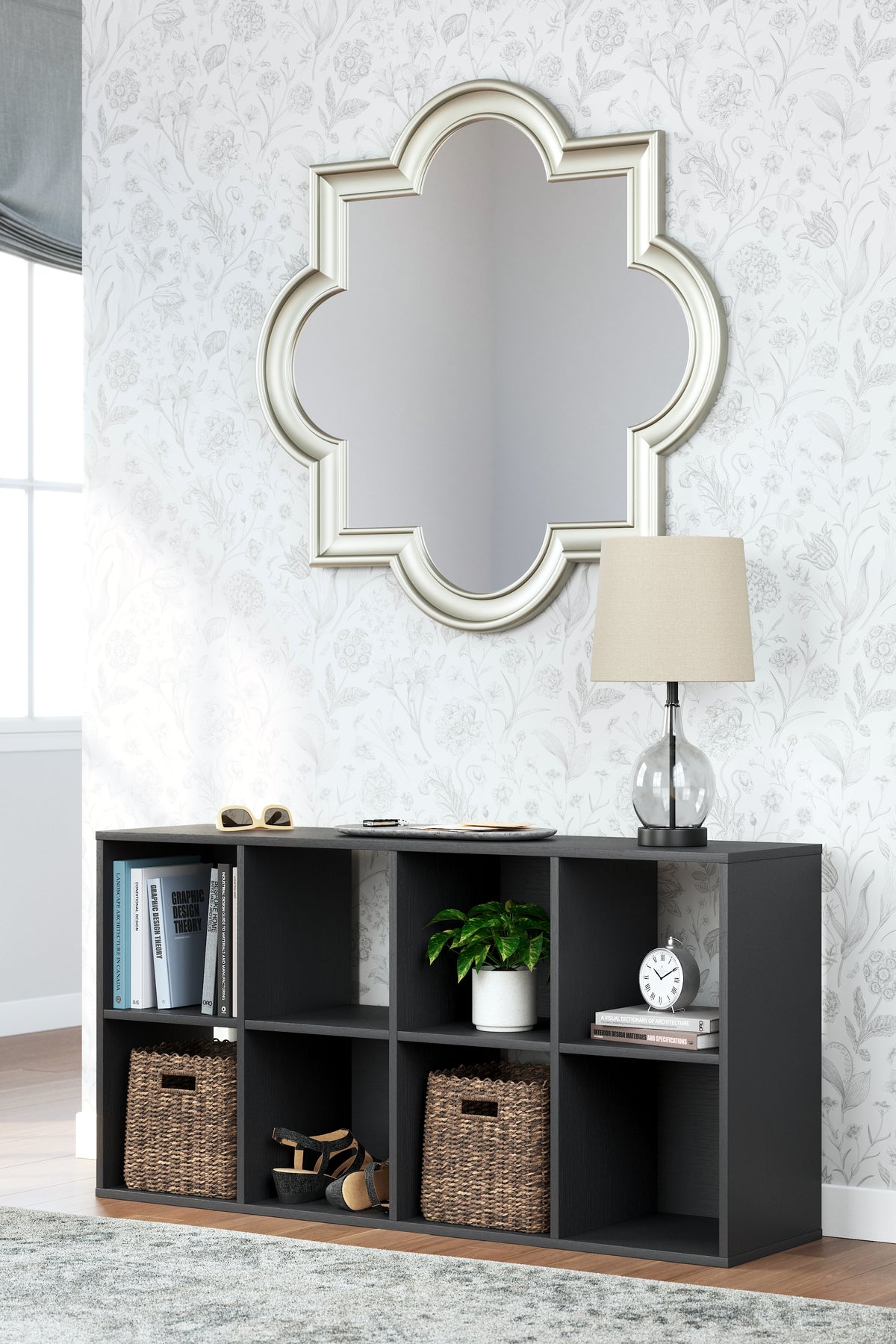 Elite Furniture Outlet - Ashley Furniture - Langdrew Eight Cube Organizer - Eight Cube Organizer / Black - EA4957-4X2