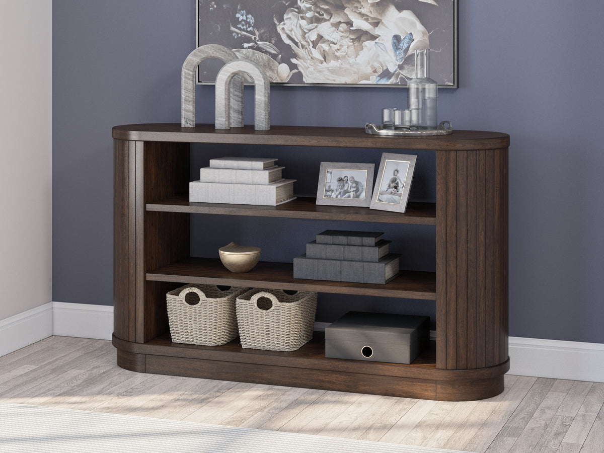 Elite Furniture Outlet - Ashley Furniture - Korestone 60" Credenza - Credenza / Warm Brown - H687-46