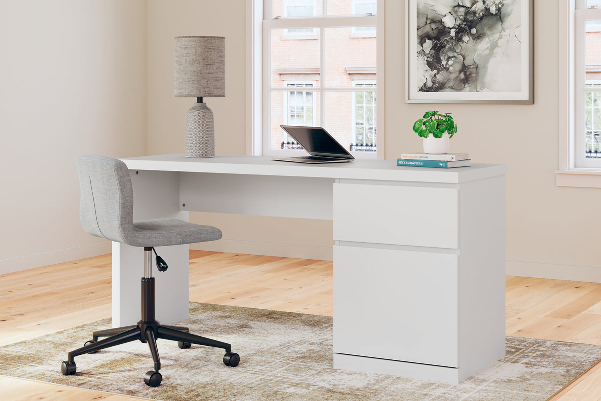 Elite Furniture Outlet - Ashley Furniture - Onita Office Desk - Home Office Desk / White - H9630-134