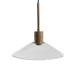 Elite Furniture Outlet - Ashley Furniture - Chaness Lighting - Glass Pendant Light (1/CN) / Clear/Brass - L000718