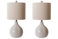 Elite Furniture Outlet - Ashley Furniture - Rainermen Lighting - Table Lamp (Set of 2) / Off White - L180024X2