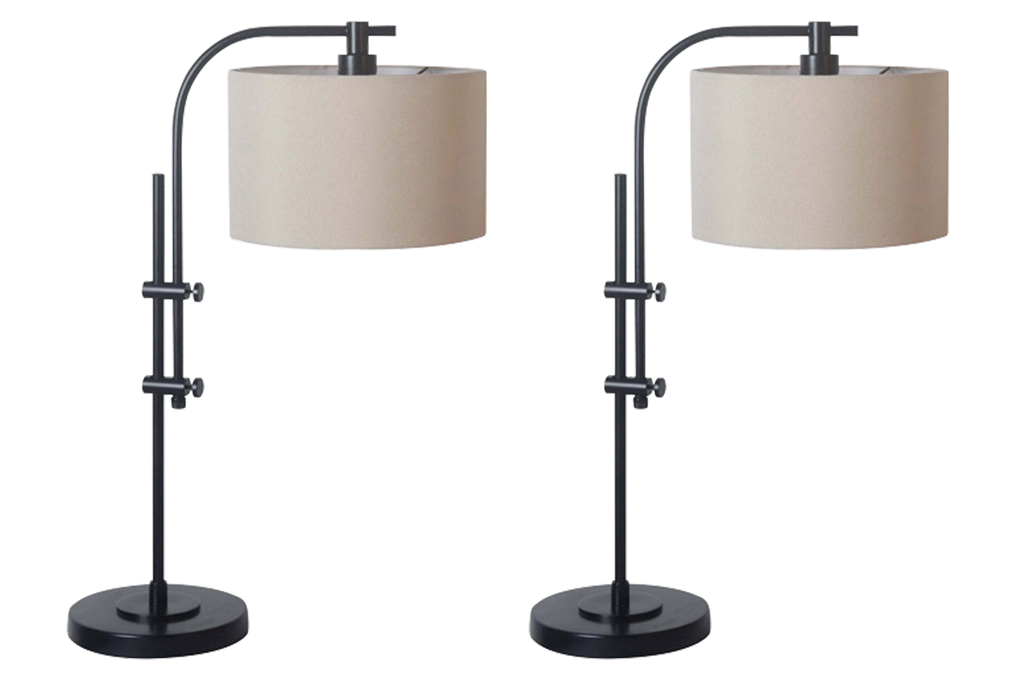 Elite Furniture Outlet - Ashley Furniture - Baronvale Lighting - Accent Lamp (Set of 2) / Black - L206043X2