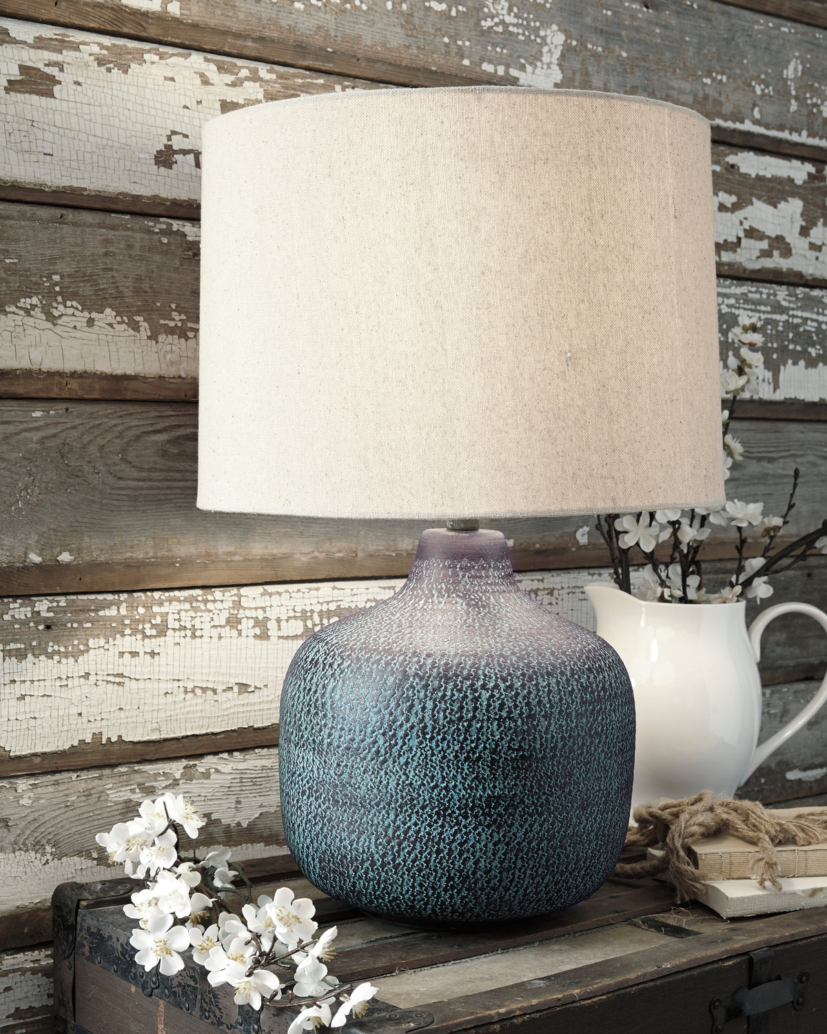 Elite Furniture Outlet - Ashley Furniture - Malthace Lighting - Table Lamp (Set of 2) / Patina - L207304X2