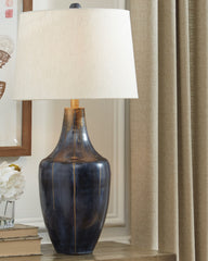 Elite Furniture Outlet - Ashley Furniture - Evania Lighting - Table Lamp (Set of 2) / Indigo - L207344X2