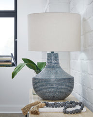 Elite Furniture Outlet - Ashley Furniture - Schylarmont Lighting - 2-Piece Lamp Set / Antique Gray/White - L207474X2