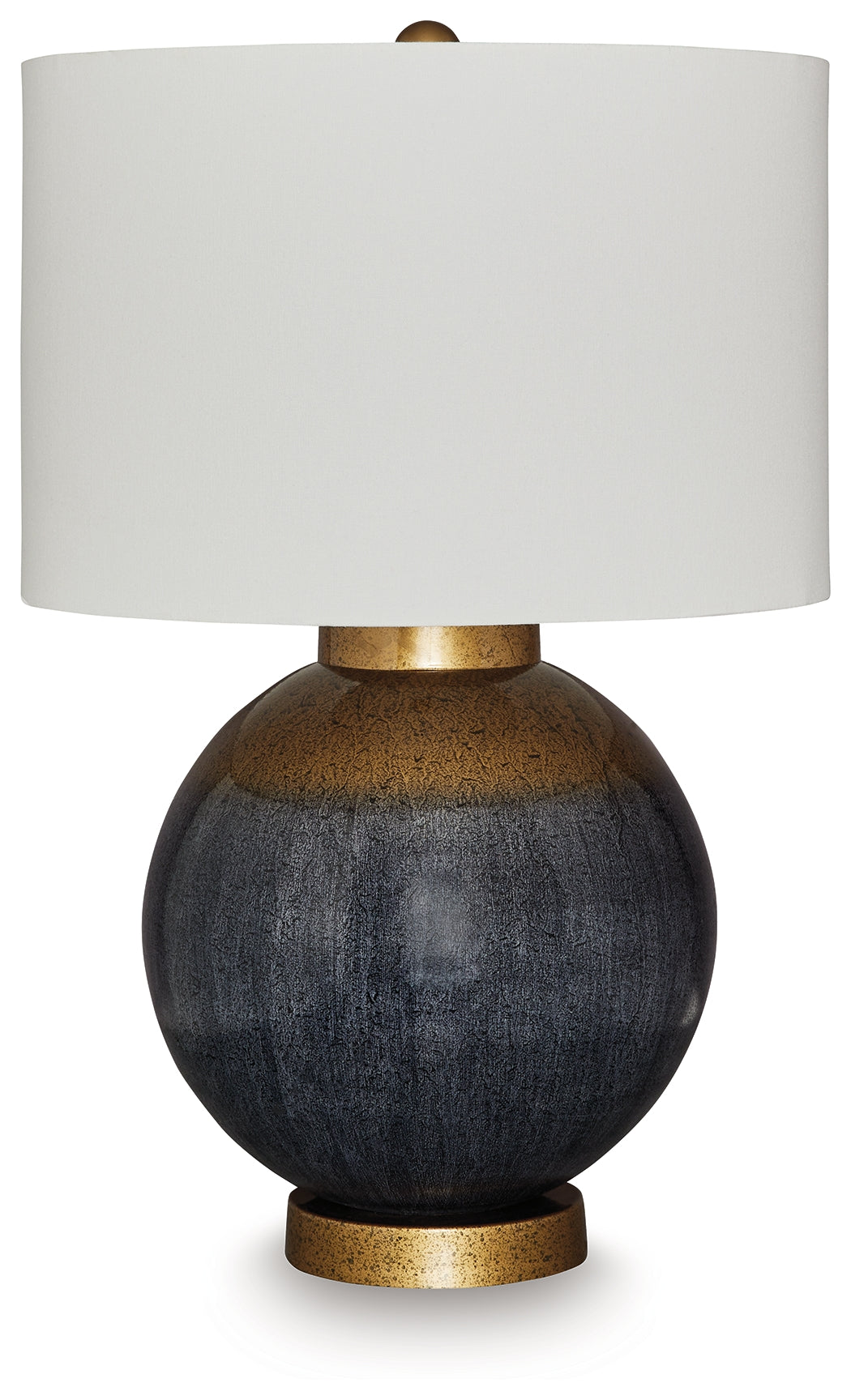 Elite Furniture Outlet - Ashley Furniture - Adara Lighting - Metal Table Lamp (1/CN) / Blue/Gold Finish - L207564