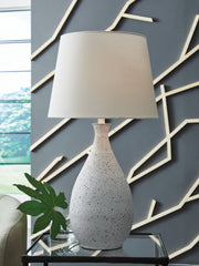 Elite Furniture Outlet - Ashley Furniture - Wyattford Lighting - Metal Table Lamp (1/CN) / White/Black - L207614
