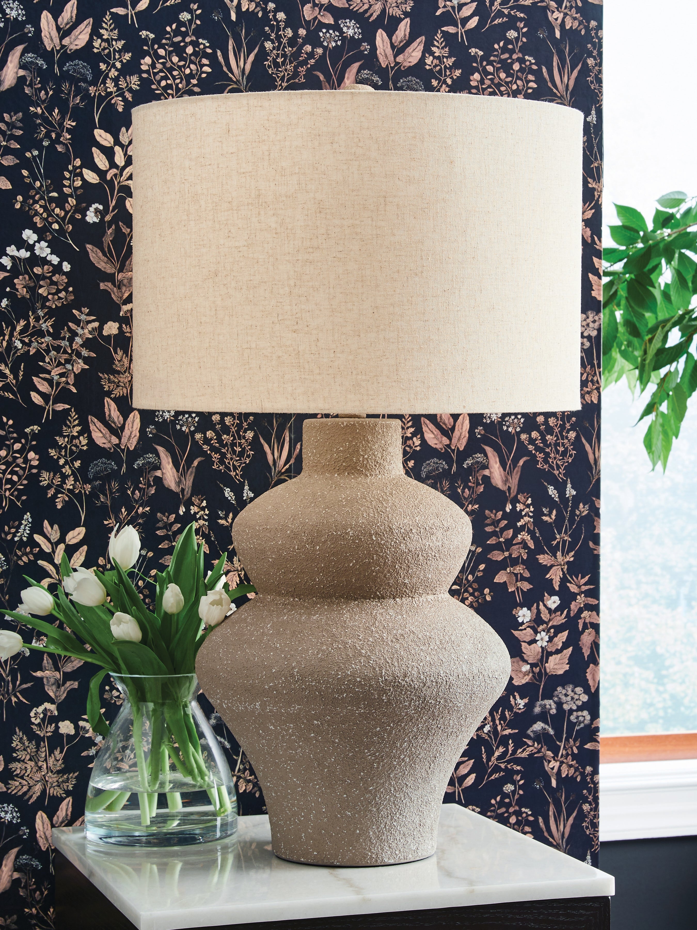 Elite Furniture Outlet - Ashley Furniture - Jossleigh Lighting - Metal Table Lamp (1/CN) / Beige - L207624