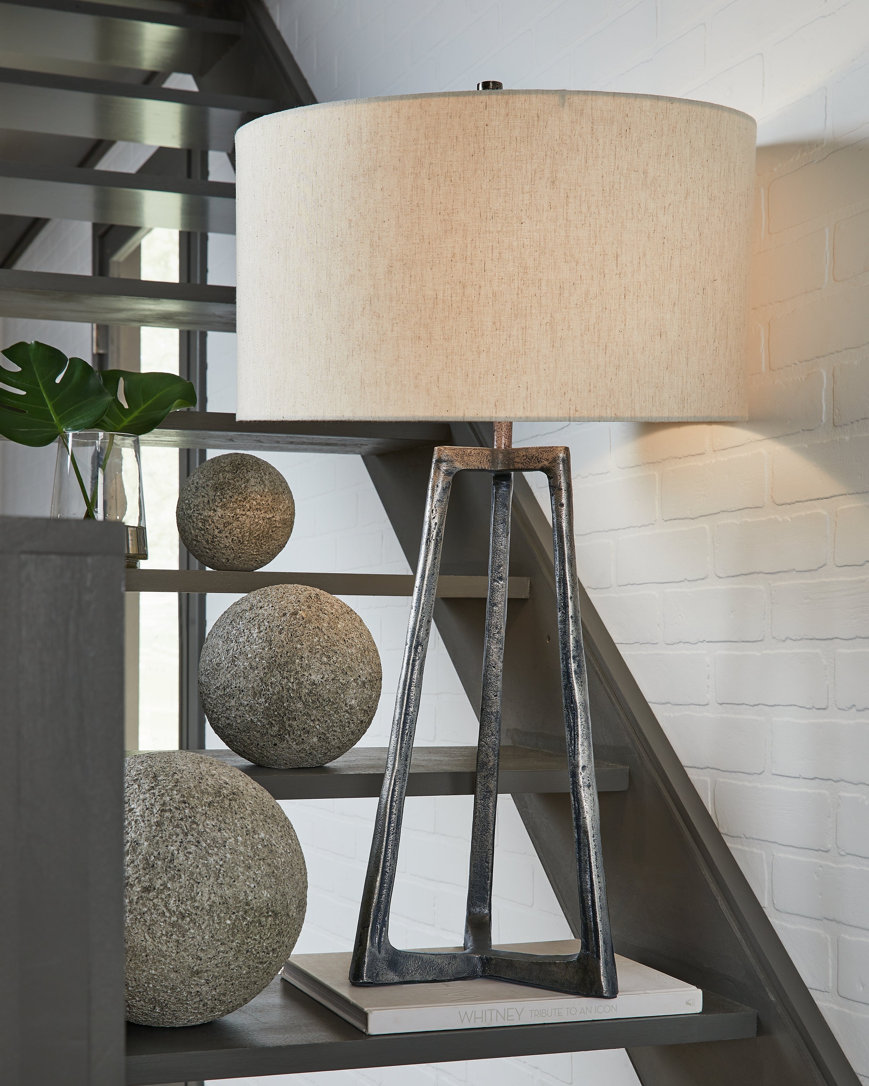 Elite Furniture Outlet - Ashley Furniture - Ryandale Lighting - Metal Table Lamp (1/CN) / Antique Pewter Finish - L208334