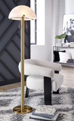 Elite Furniture Outlet - Ashley Furniture - Tobbinsen Lighting - Metal Floor Lamp (1/CN) / Brass Finish - L208421
