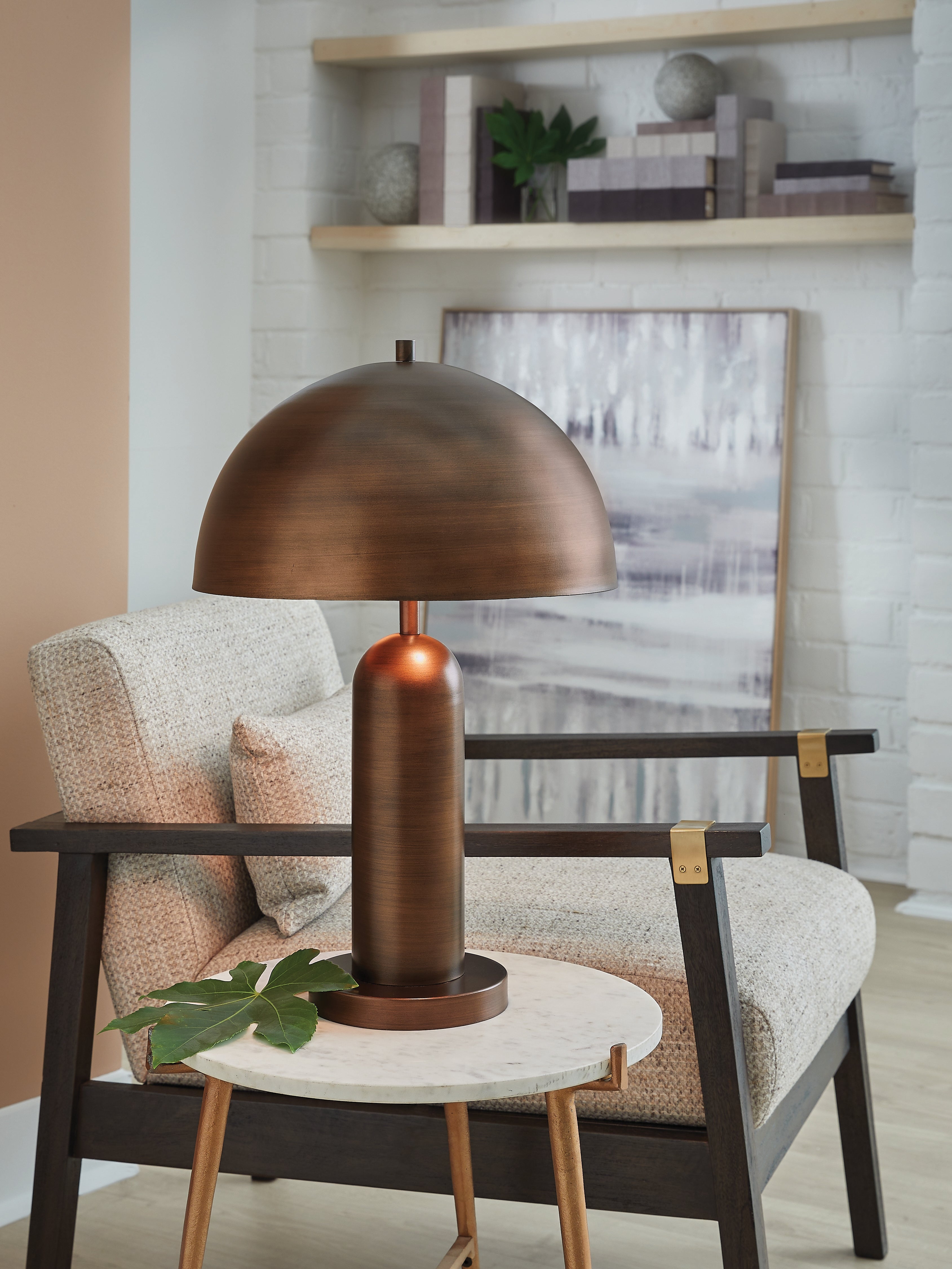 Elite Furniture Outlet - Ashley Furniture - Wendfield Lighting - Metal Table Lamp (1/CN) / Antique Copper Finish - L208434