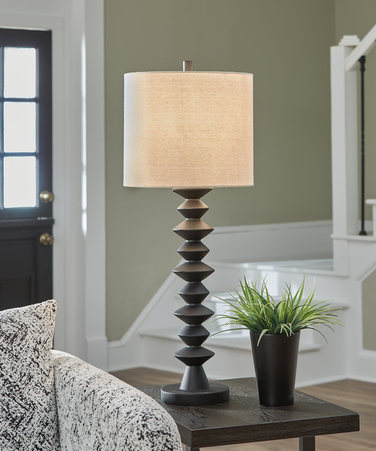 Elite Furniture Outlet - Ashley Furniture - Luanndon Lighting - 2-Piece Lamp Set / Black - L235783X2