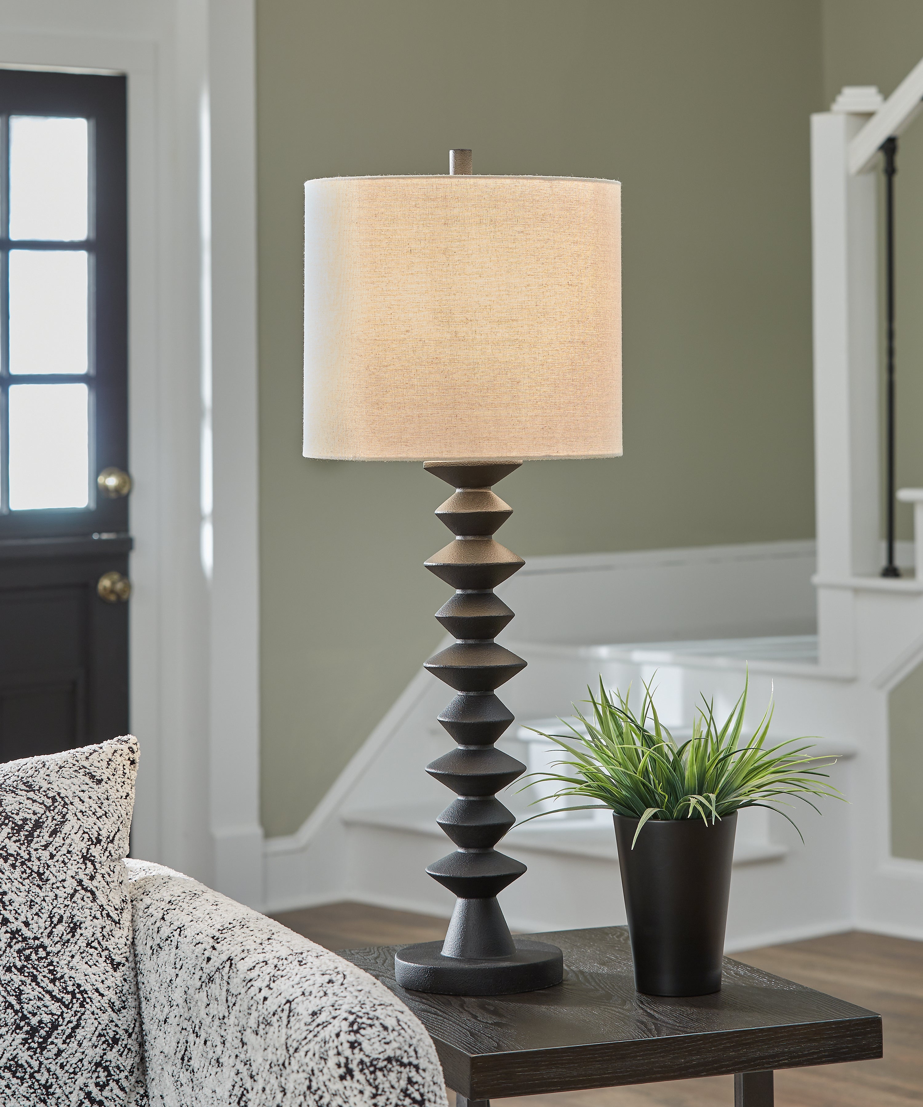 Elite Furniture Outlet - Ashley Furniture - Luanndon Lighting - 2-Piece Lamp Set / Black - L235783X2