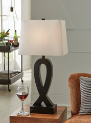 Elite Furniture Outlet - Ashley Furniture - Markellton Lighting - Poly Table Lamp (Set of 2) / Black - L243344
