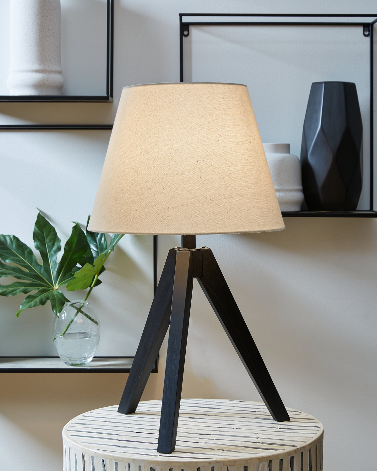 Elite Furniture Outlet - Ashley Furniture - Laifland Lighting - Wood Table Lamp (Set of 2) / Black - L329074