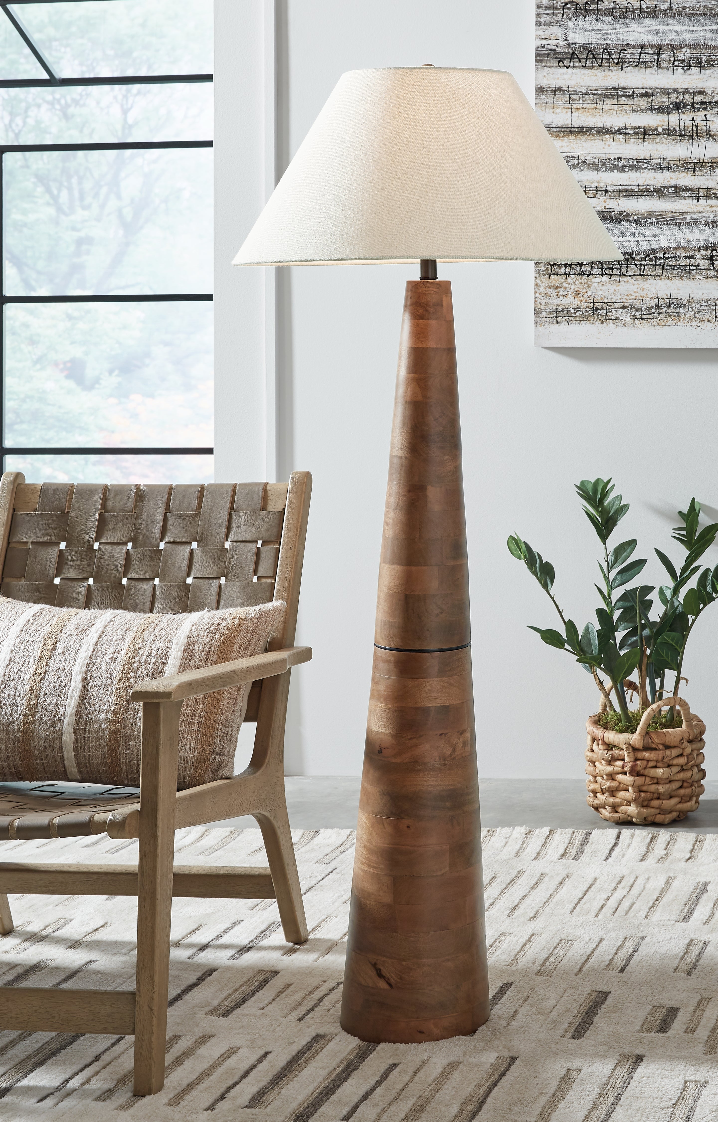 Elite Furniture Outlet - Ashley Furniture - Danset Lighting - Wood Floor Lamp (1/CN) / Brown - L329101