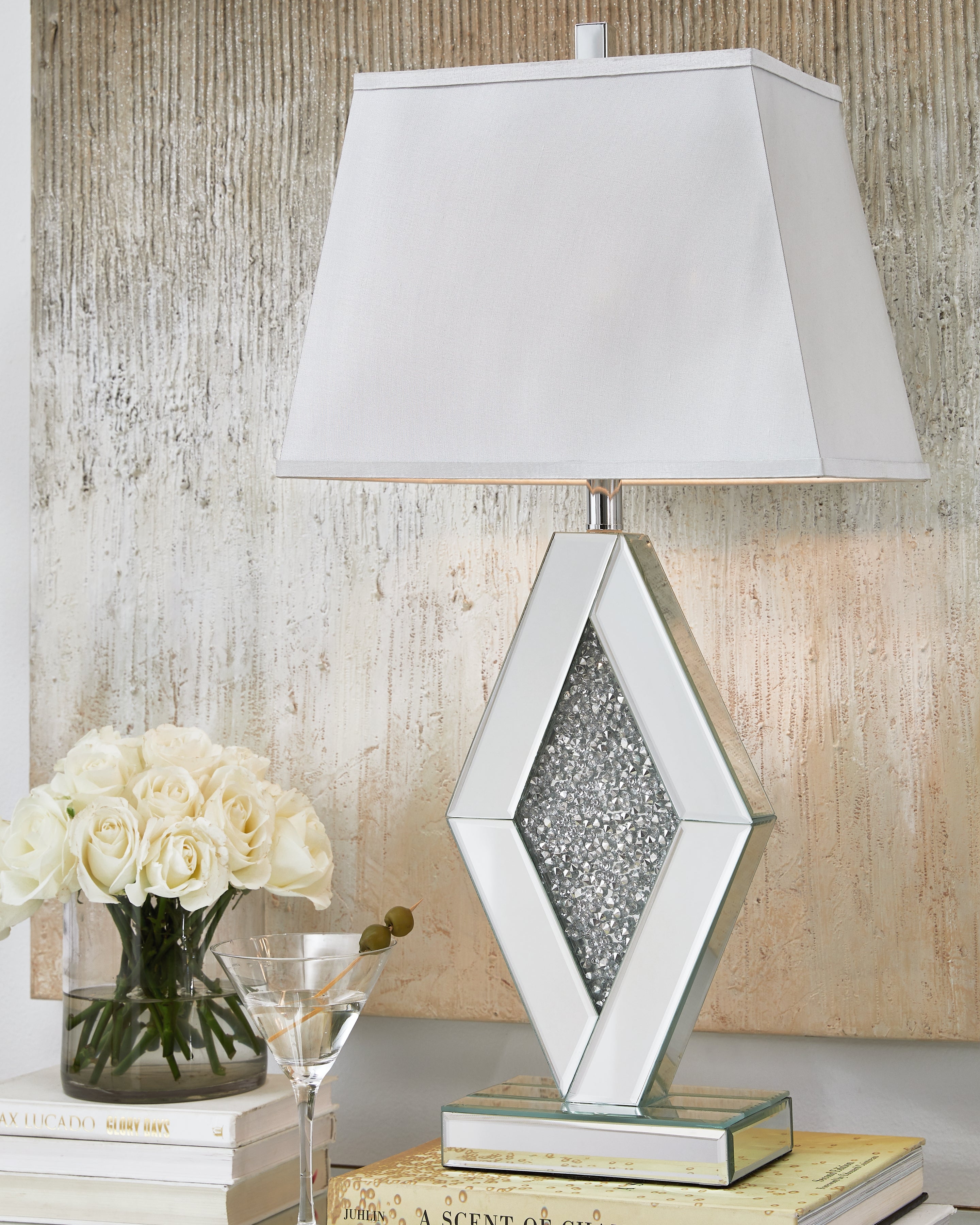 Elite Furniture Outlet - Ashley Furniture - Prunella Lighting - Table Lamp (Set of 2) / Silver Finish - L429034X2