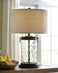 Elite Furniture Outlet - Ashley Furniture - Tailynn Lighting - Table Lamp (Set of 2) / Clear/Bronze Finish - L430324X2