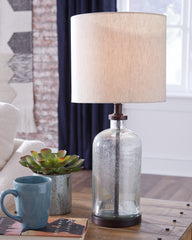 Elite Furniture Outlet - Ashley Furniture - Bandile Lighting - Table Lamp (Set of 2) / Clear/Bronze Finish - L430674X2