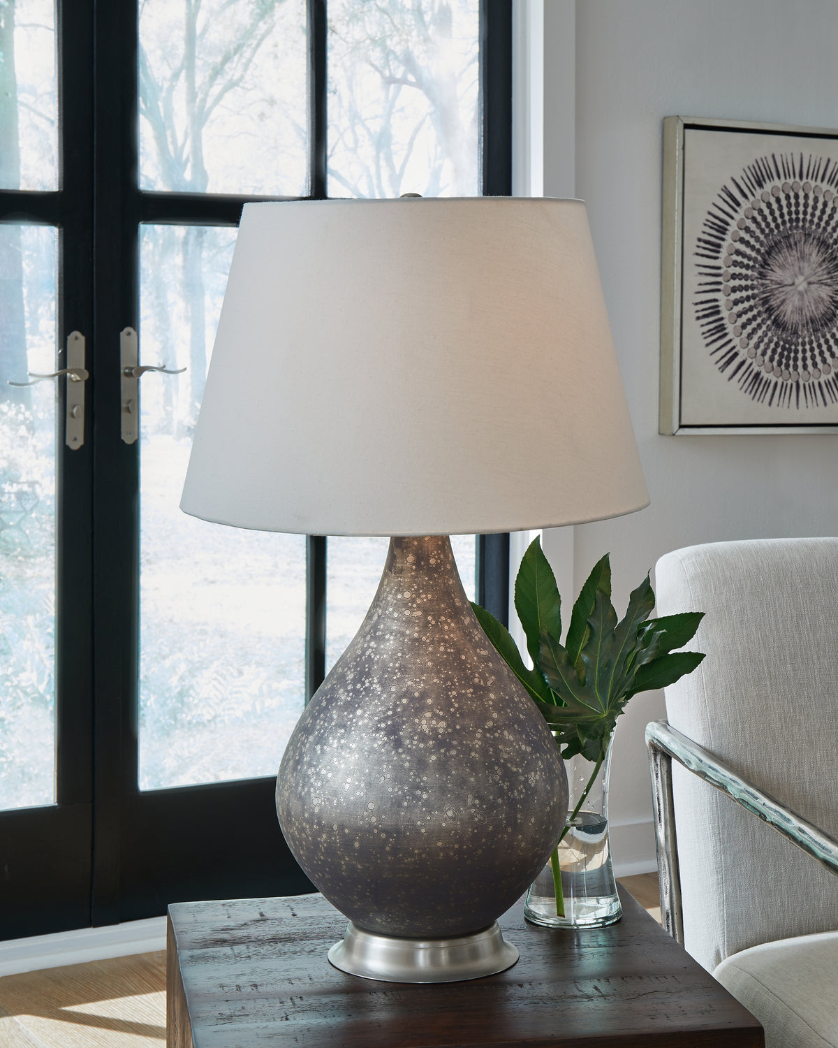 Elite Furniture Outlet - Ashley Furniture - Bluacy Lighting - Table Lamp (Set of 2) / Antique Gray - L430834X2