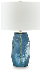 Elite Furniture Outlet - Ashley Furniture - Tallow Lighting - Glass Table Lamp (1/CN) / Blue - L430854