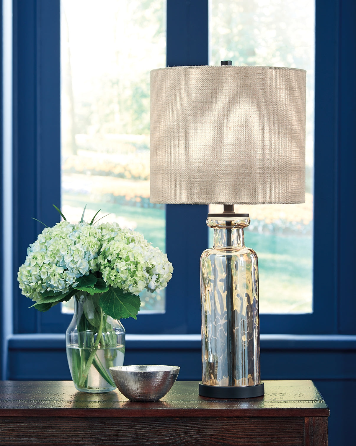 Elite Furniture Outlet - Ashley Furniture - Laurentia Lighting - Table Lamp (Set of 2) / Champagne - L431414X2