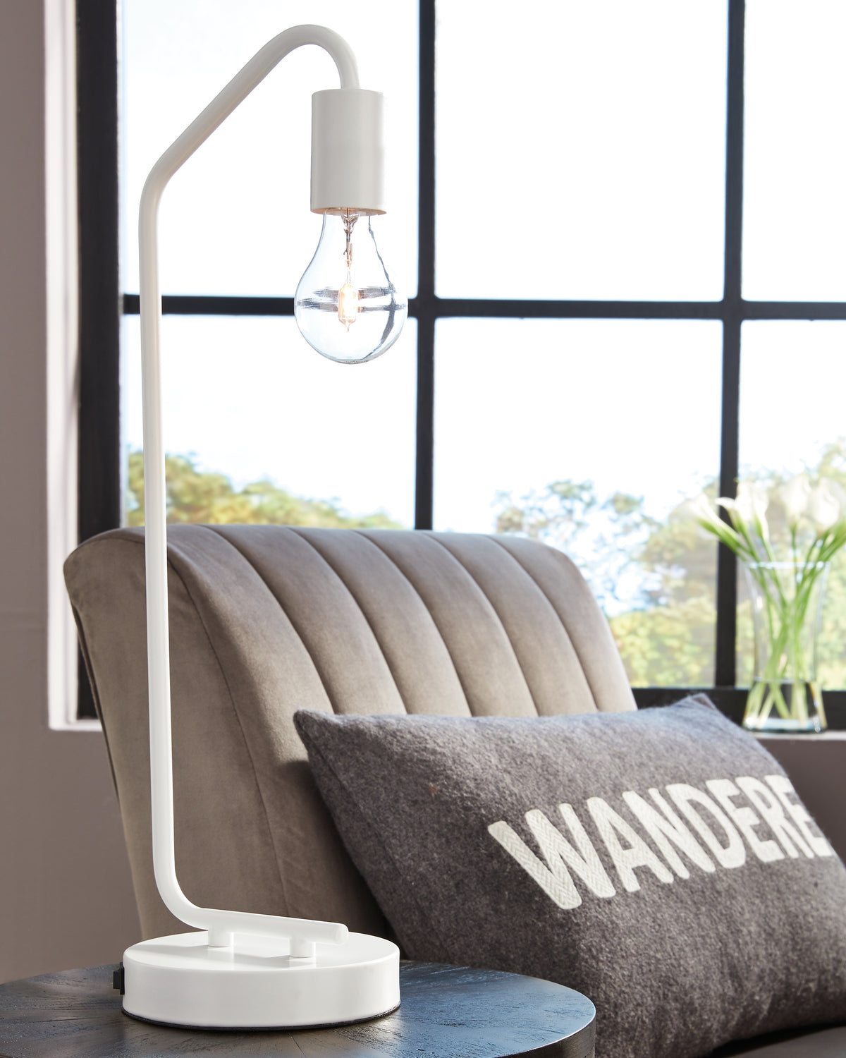 Elite Furniture Outlet - Ashley Furniture - Covybend Lighting - Metal Desk Lamp (1/CN) / White - L734322