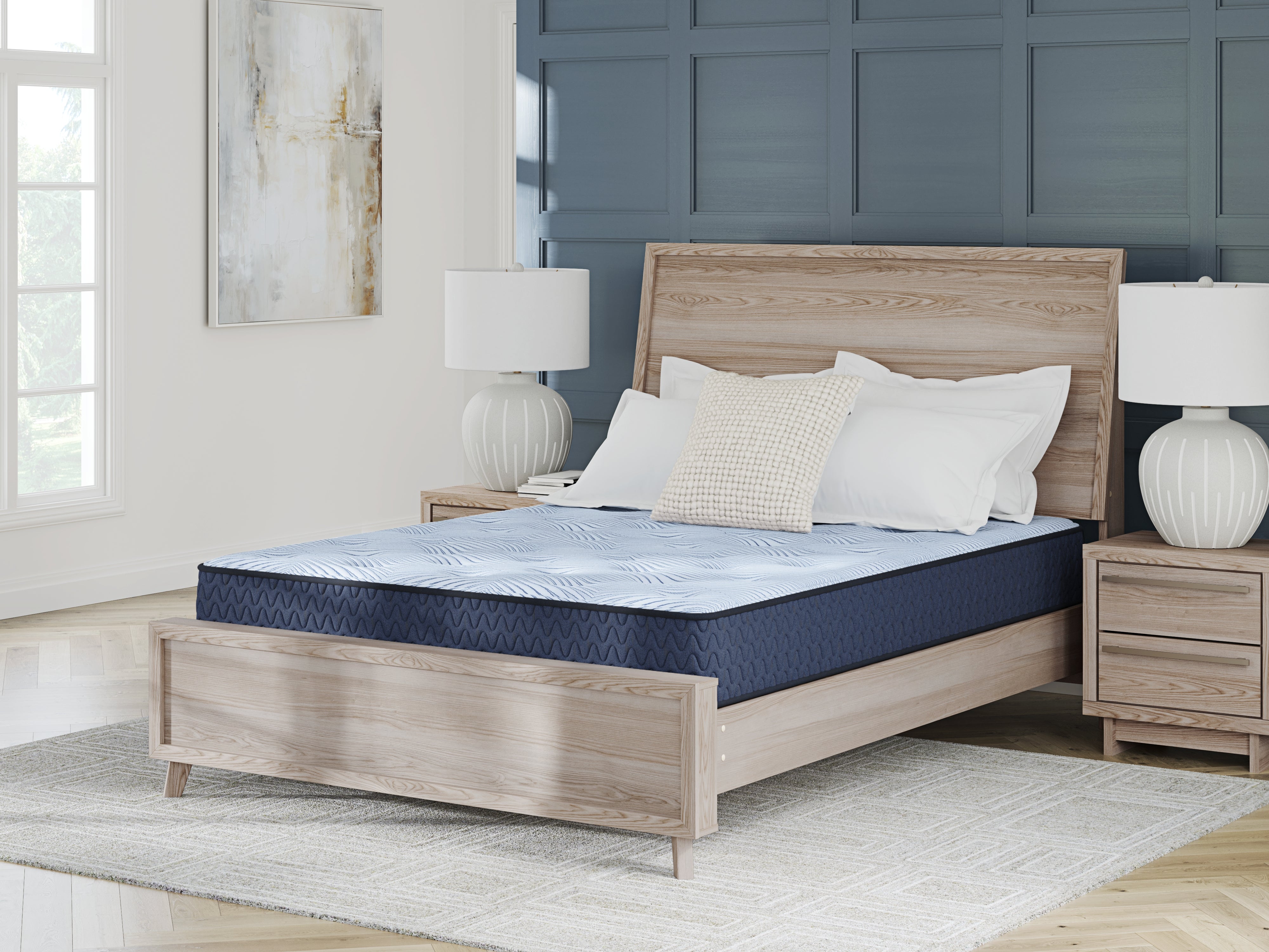 Elite Furniture Outlet - Ashley Furniture - Peak 2.0 10 Hybrid Mattresses - Full / Light Blue - M20221