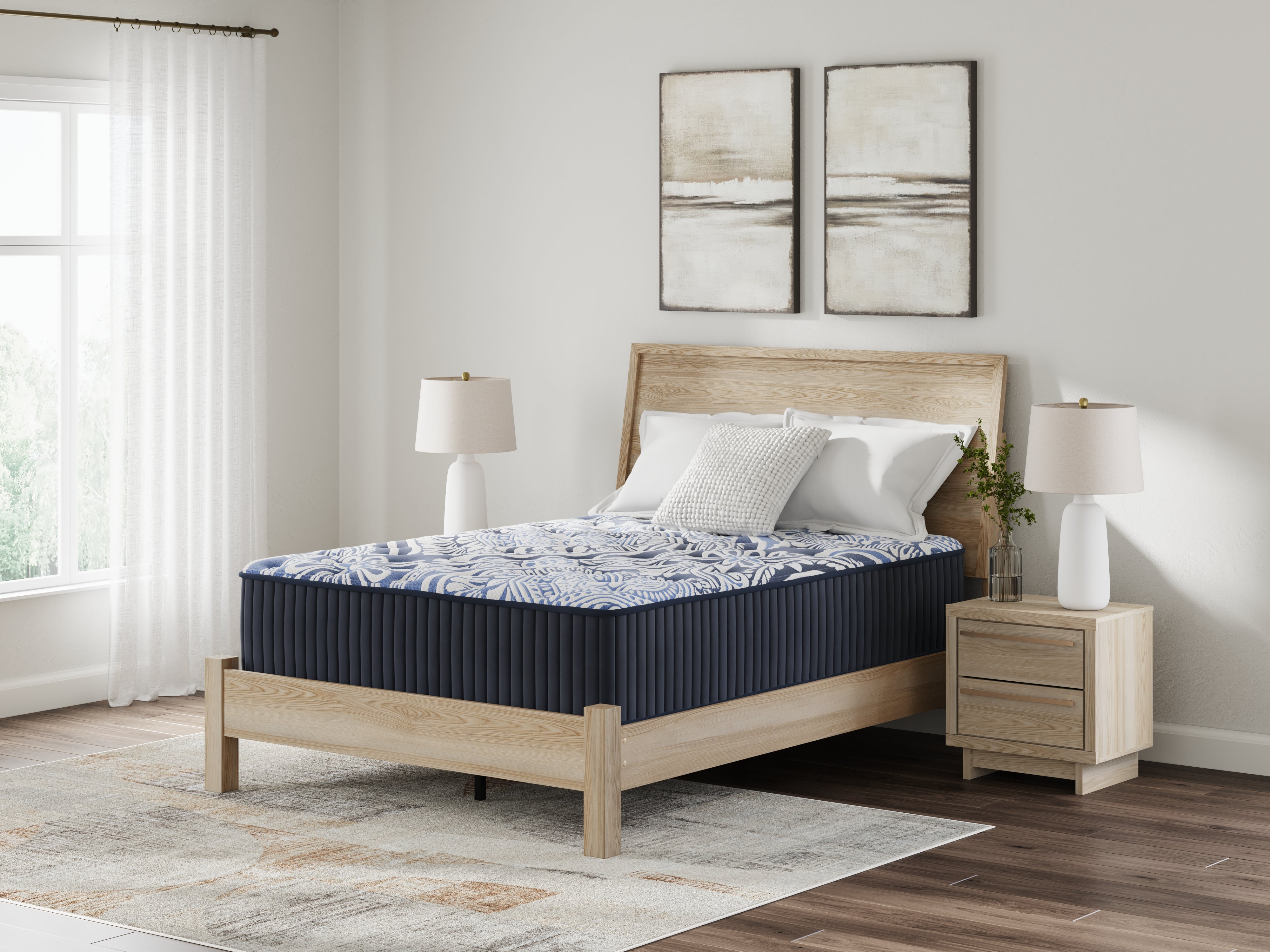 Elite Furniture Outlet - Ashley Furniture - Firm Luxe 2.0 Mattresses - Queen / Blue - M49631