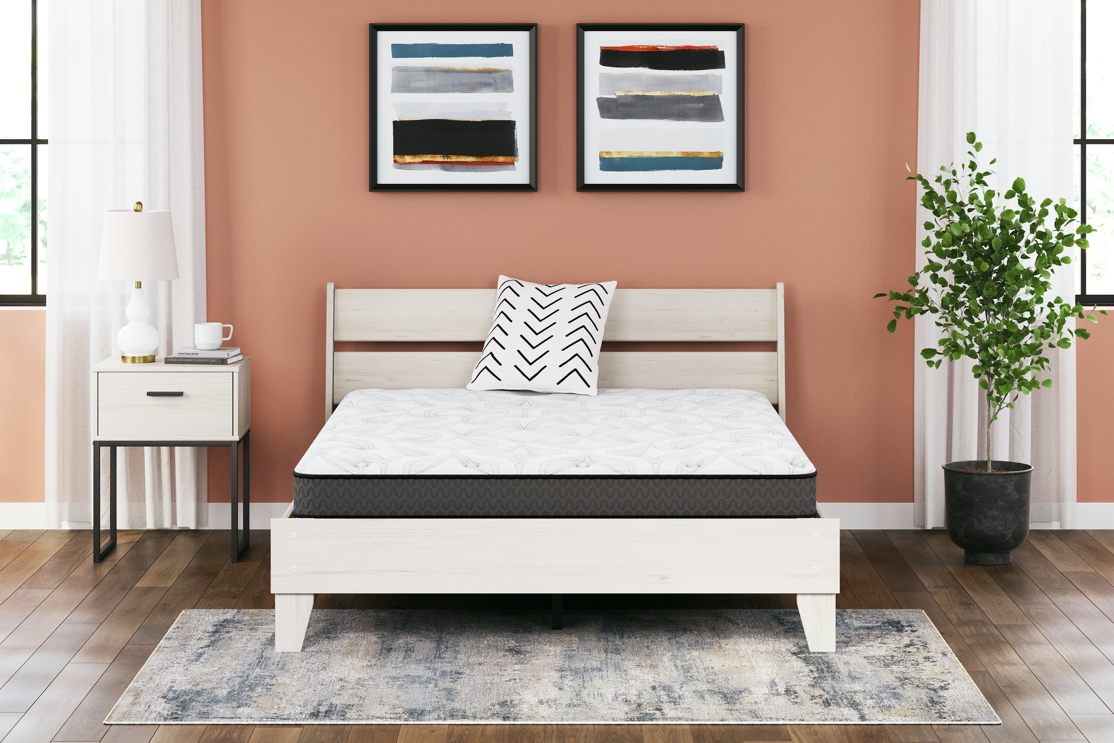 Elite Furniture Outlet - Ashley Furniture - 8 Inch Bonnell Hybrid Mattresses - Full / White - M58721