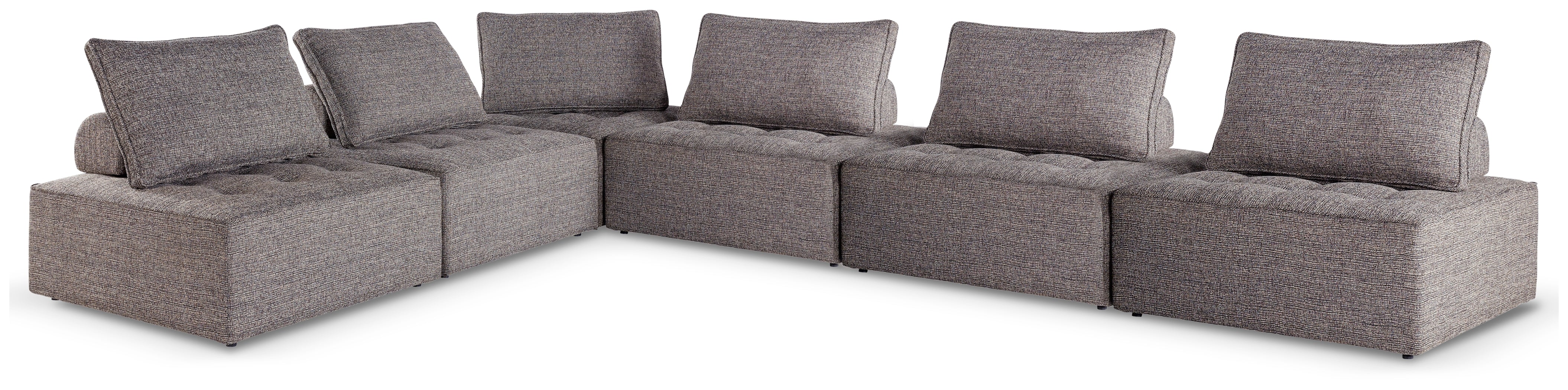Elite Furniture Outlet - Ashley Furniture - Bree Zee Outdoor - 6-Piece Outdoor Modular Seating / Brown - P160P11