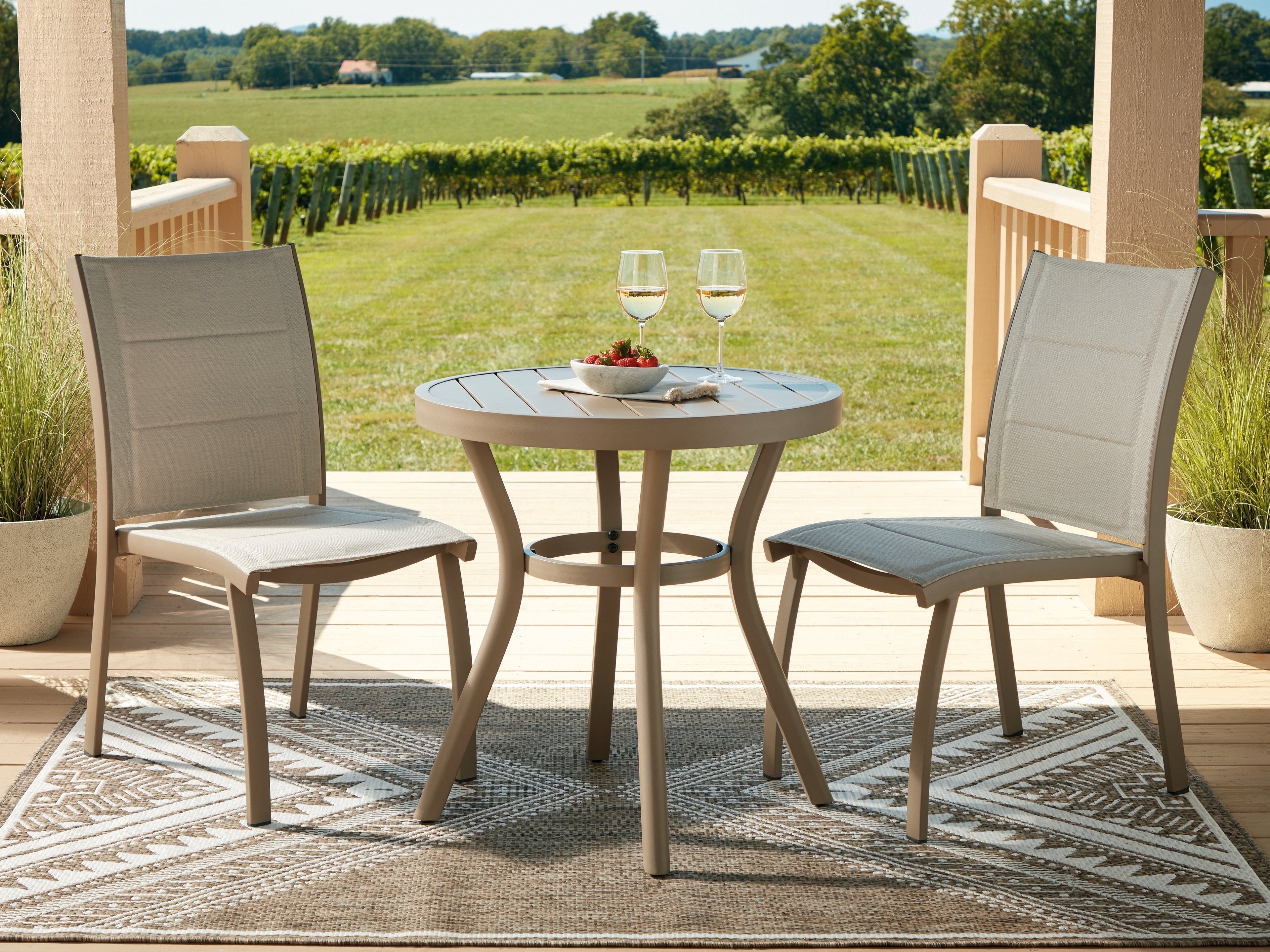 Elite Furniture Outlet - Ashley Furniture - Mission Beach Outdoor - Chairs w/Table Set (3/CN) - PCP200-050