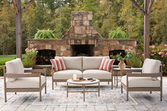 Elite Furniture Outlet - Ashley Furniture - Bluff Trail Outdoor - Love/Chairs/Tables Set (5/CN) - PCP383-080