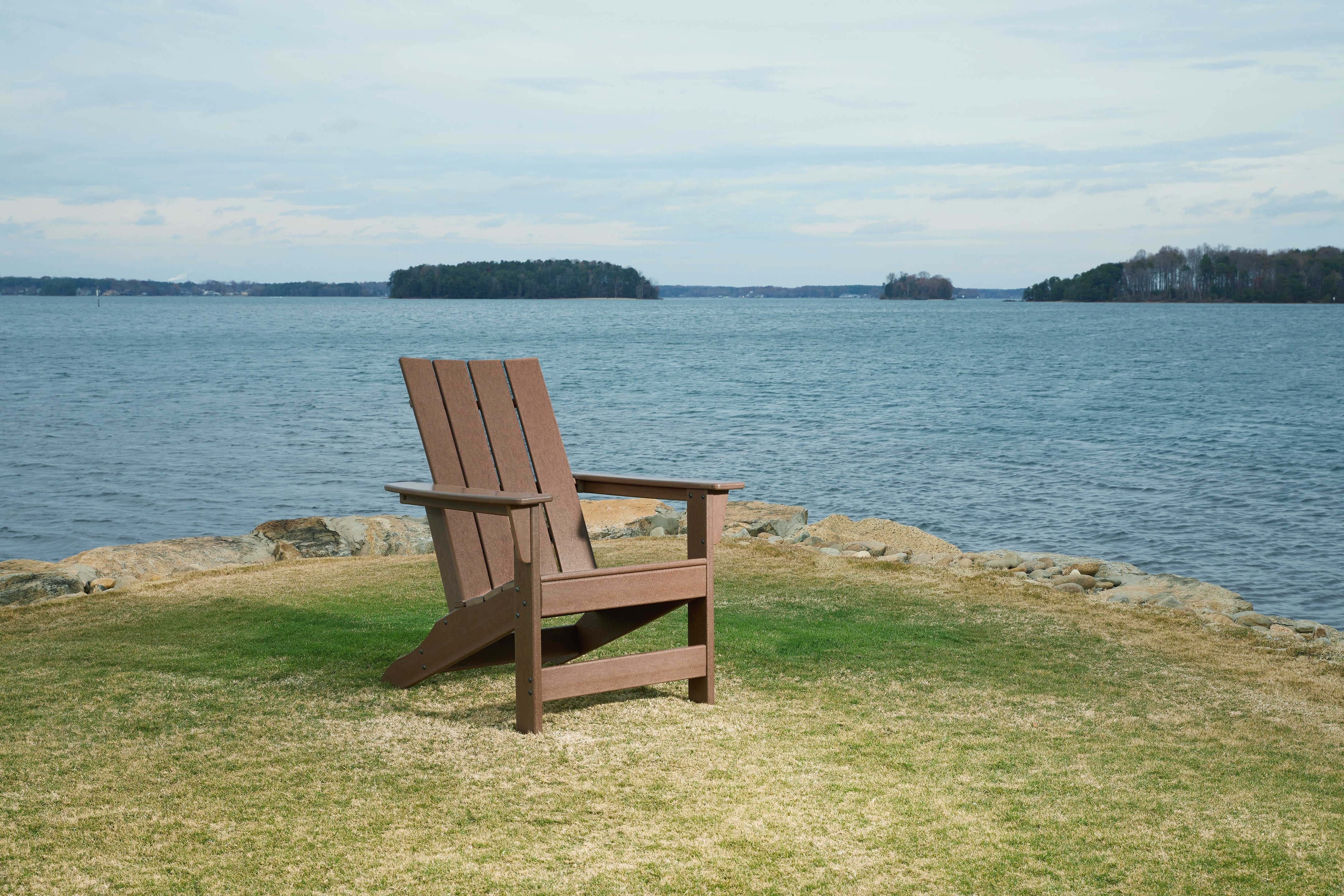 Elite Furniture Outlet - Ashley Furniture - Emmeline Outdoor - Adirondack Chair / Brown - P420-898