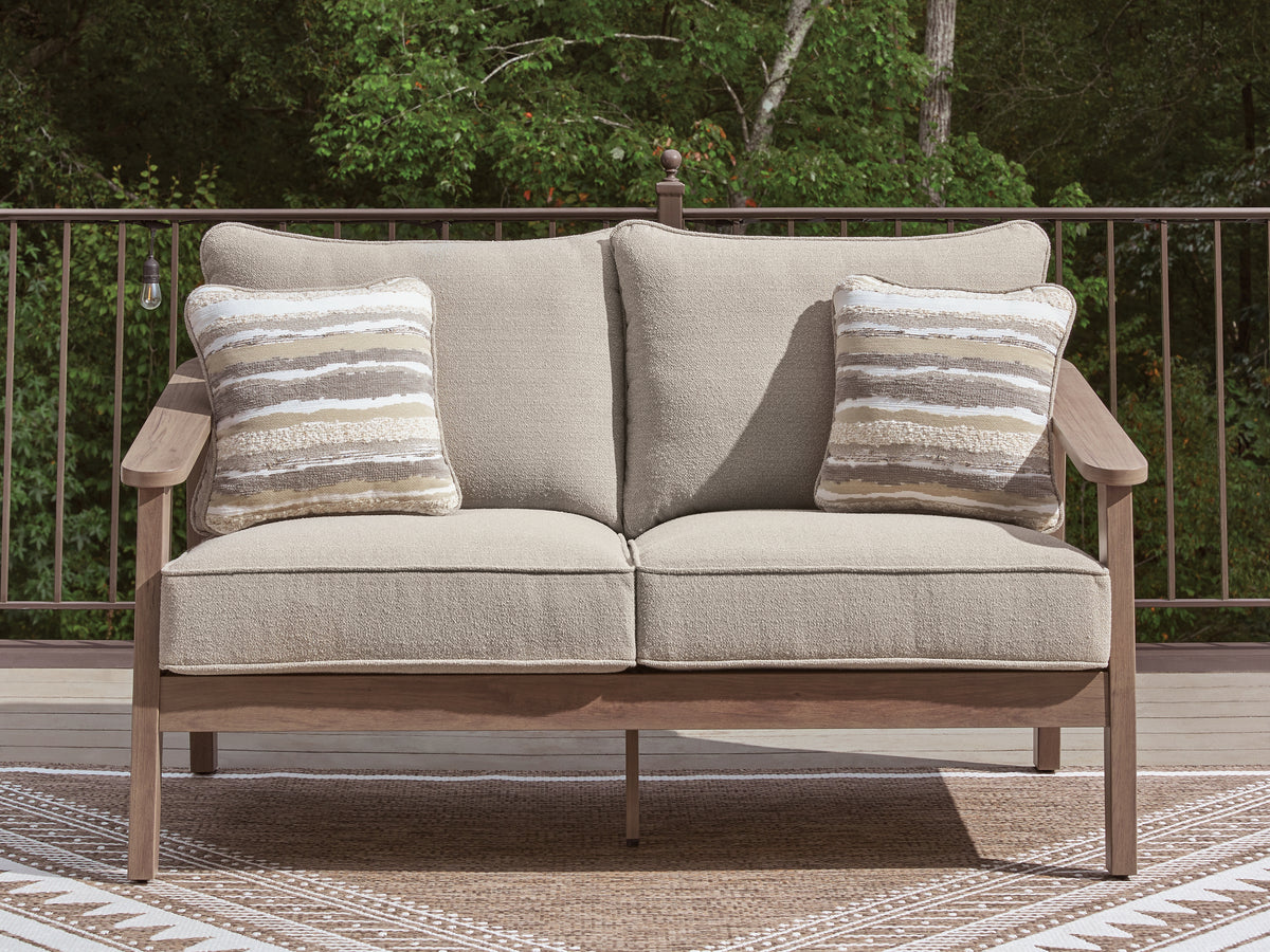 Elite Furniture Outlet - Ashley Furniture - Harmony Headlands Outdoor - Loveseat w/Cushion - PCP428-835