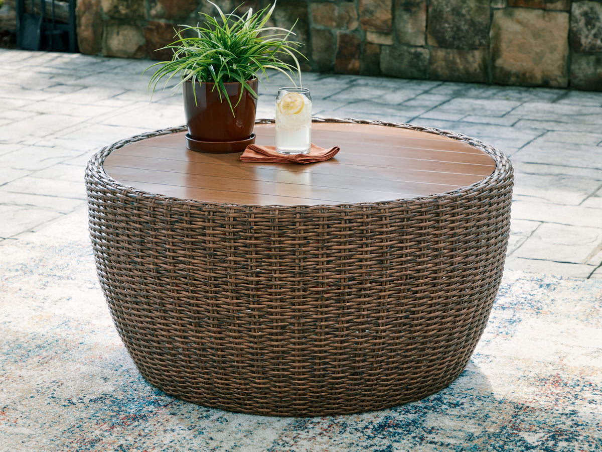 Elite Furniture Outlet - Ashley Furniture - Double Point Outdoor - Round Cocktail Table - PCP503-708