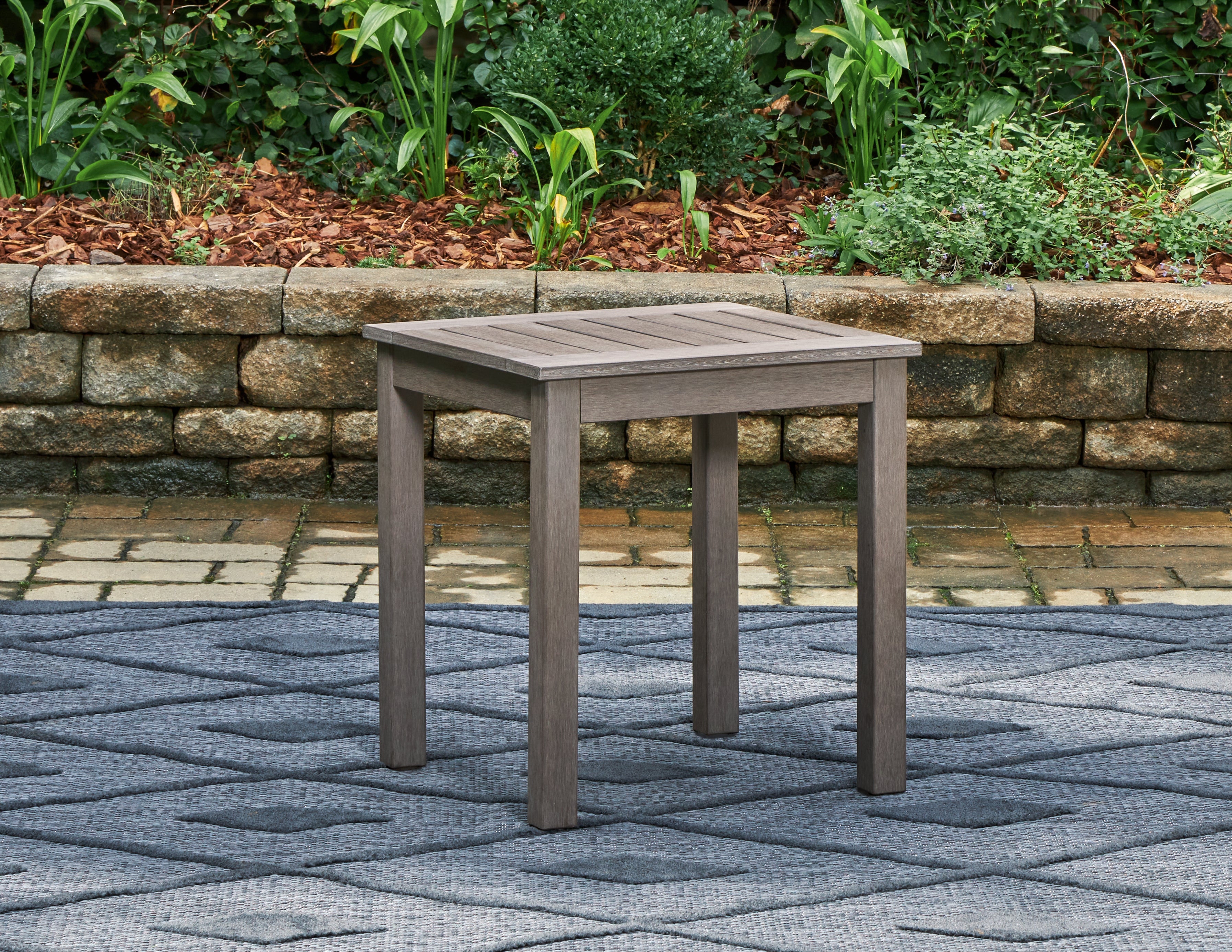 Elite Furniture Outlet - Ashley Furniture - Hillside Barn Outdoor - Square End Table / Brown - P564-702