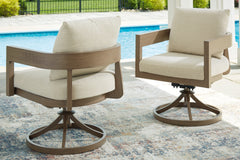 Elite Furniture Outlet - Ashley Furniture - Serene Bay Outdoor - Sofa with Cushion / Dark Brown/White - P671-838