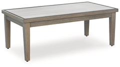 Elite Furniture Outlet - Ashley Furniture - Rainier Ranch Outdoor - Round Fire Pit Table / Beige - P701-776