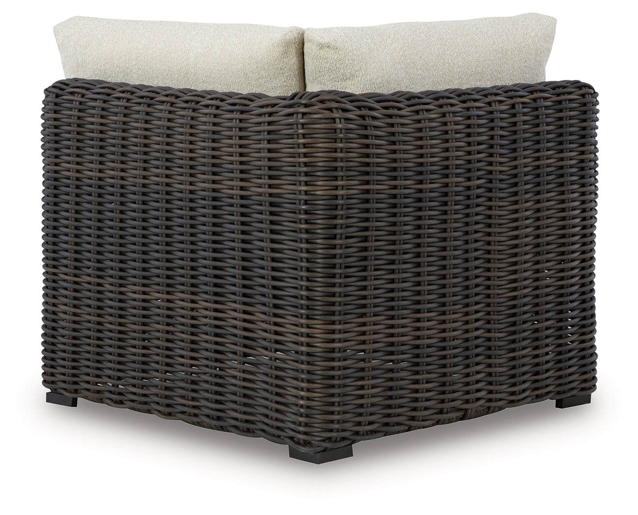 Elite Furniture Outlet - Ashley Furniture - Kimora Outdoor - Corner with Cushion / Beige/Dark Brown - P711-877