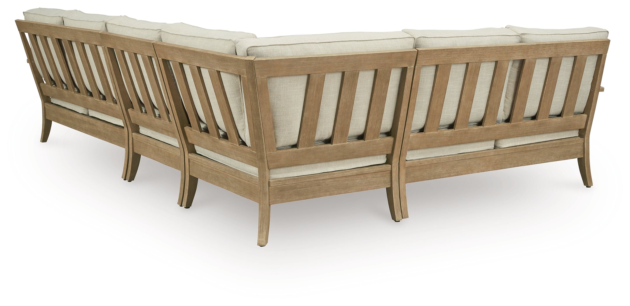 Elite Furniture Outlet - Ashley Furniture - Clare View Outdoor - 4-Piece Outdoor Sectional / Beige - P801P11
