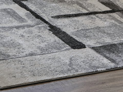 Elite Furniture Outlet - Ashley Furniture - Brycebourne Rug - 5'3" x 7'7" Rug / Black/Cream/Gray - R404982