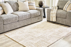 Elite Furniture Outlet - Ashley Furniture - Adanmund Rug - 5' x 7' Rug / Beige/Caramel - R406412