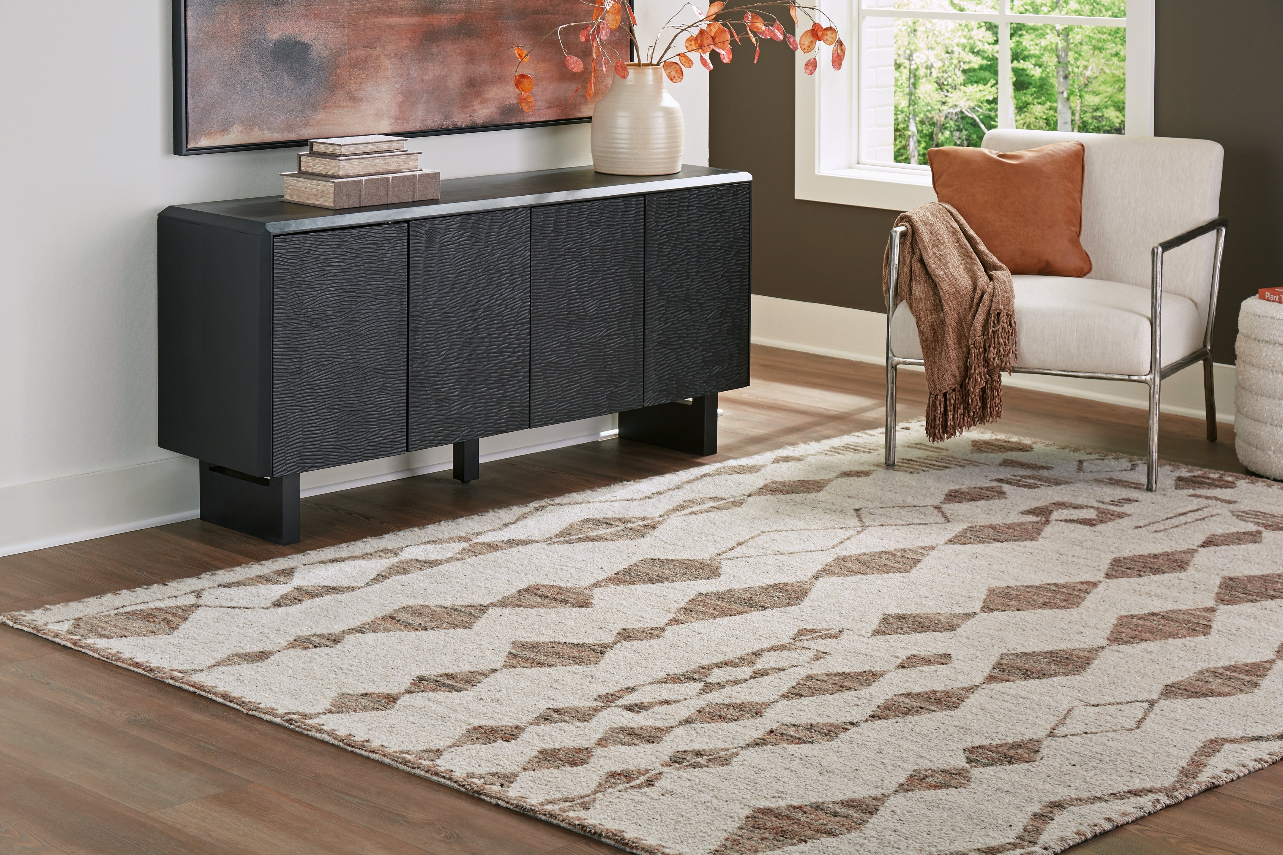 Elite Furniture Outlet - Ashley Furniture - Brettler Rug - 8' x 10' Rug / Beige/Brown - R406791