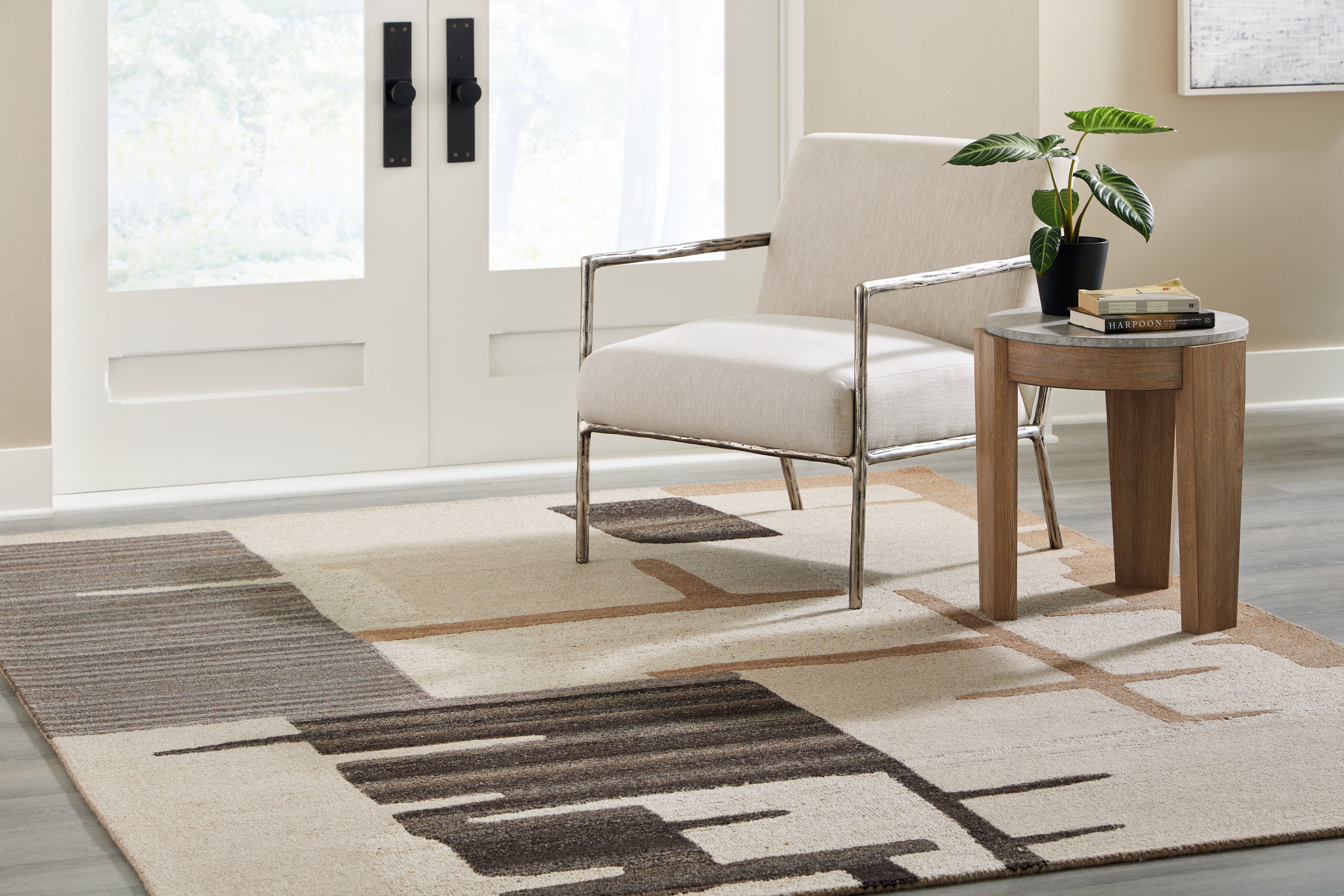 Elite Furniture Outlet - Ashley Furniture - Kencher Rug - 8' x 10' Rug / Beige/Brown - R406821