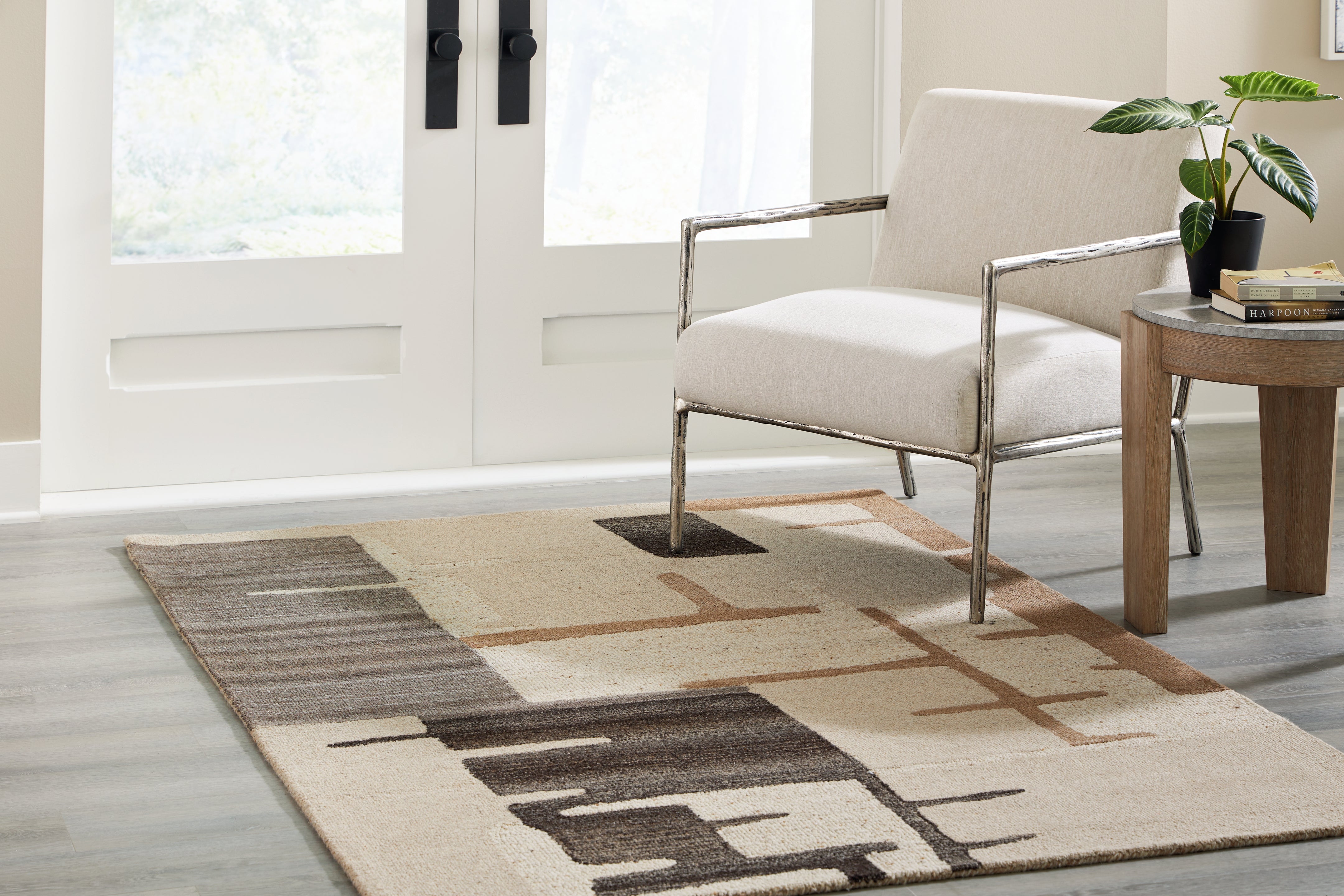 Elite Furniture Outlet - Ashley Furniture - Kencher Rug - 5' x 7' Rug / Beige/Brown - R406822
