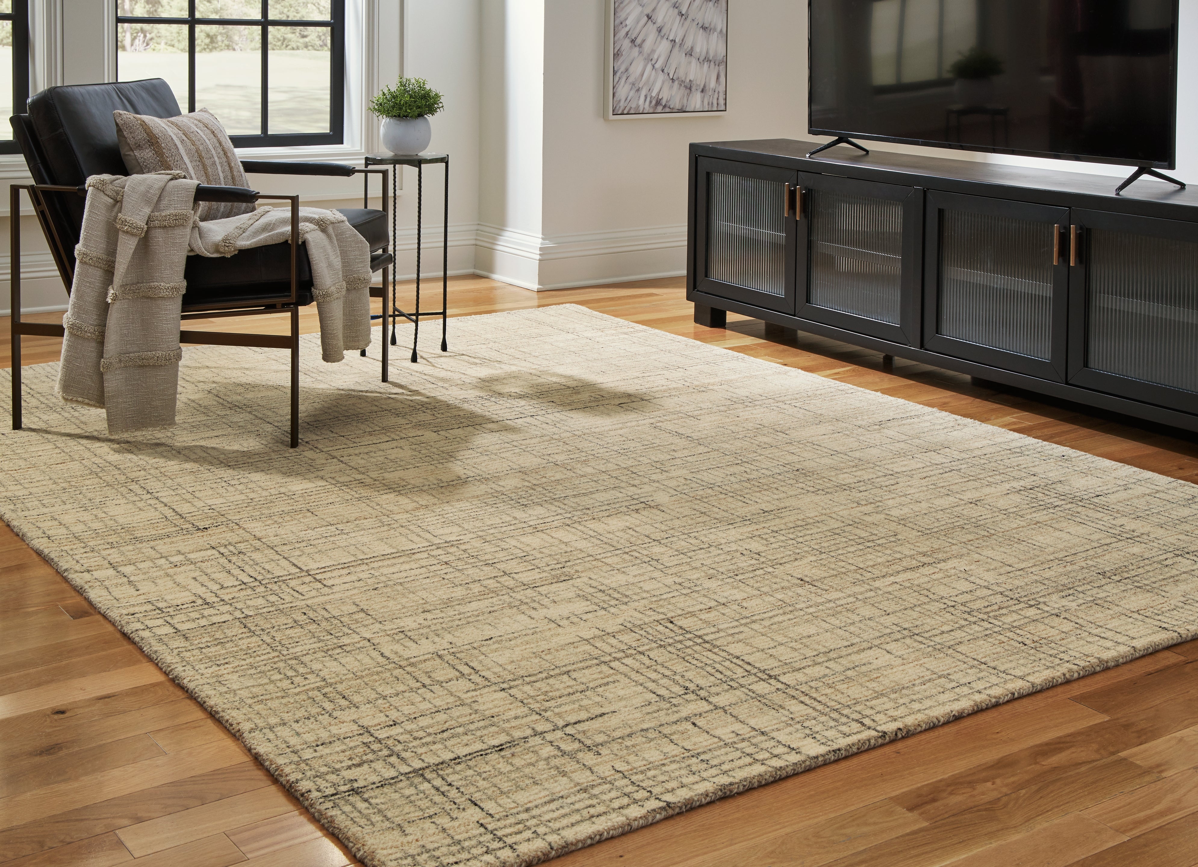Elite Furniture Outlet - Ashley Furniture - Janston Rug - 8' x 10' Rug / Ivory/Gray/Tan - R406861