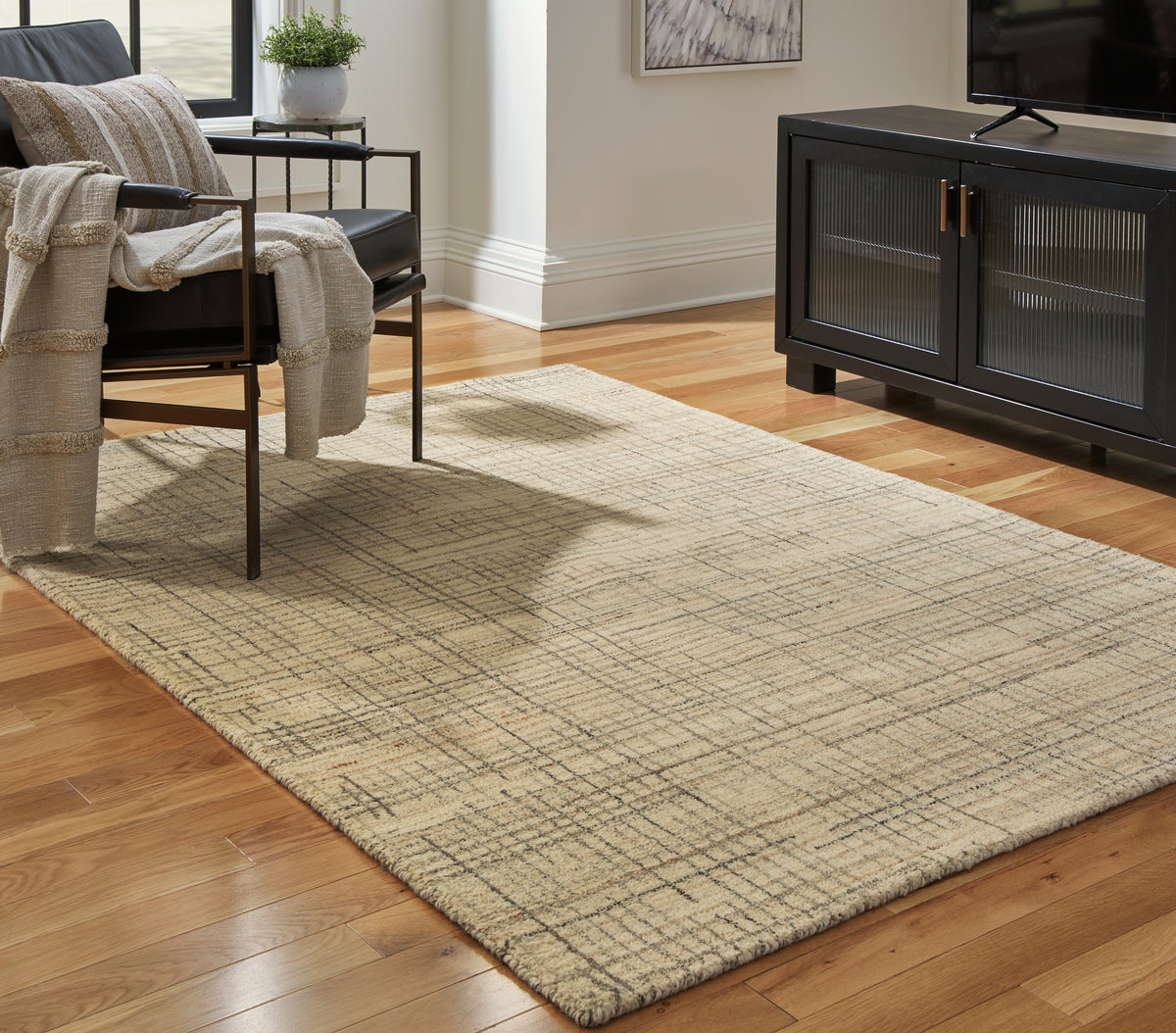 Elite Furniture Outlet - Ashley Furniture - Janston Rug - 8' x 10' Rug / Ivory/Gray/Tan - R406861