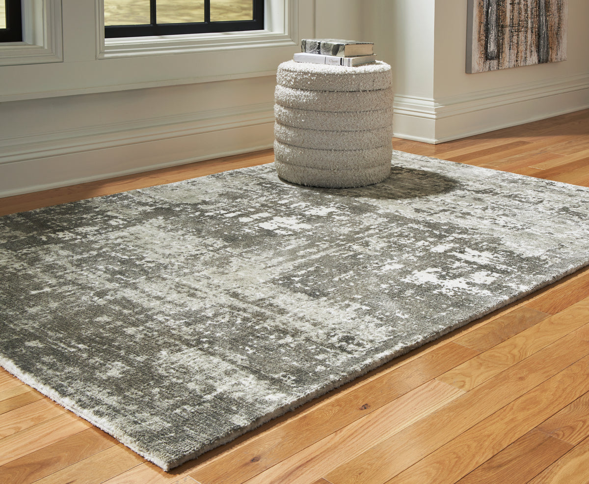 Elite Furniture Outlet - Ashley Furniture - Valmontic Rug - 5' x 7' Rug / Gray - R406922