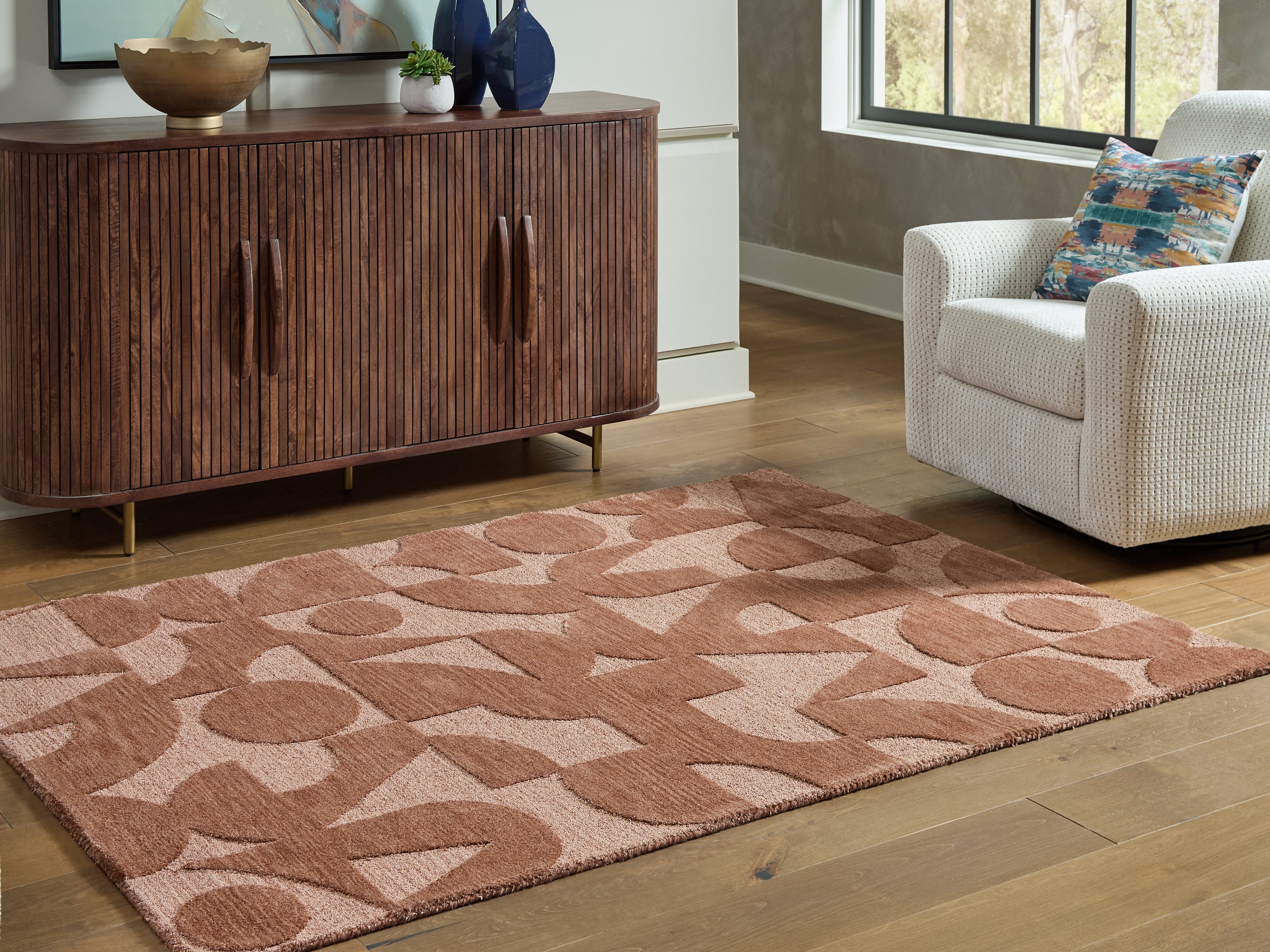 Elite Furniture Outlet - Ashley Furniture - Perrenton Rug - 8' x 10' Rug / Clay - R407201